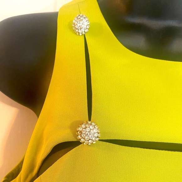 “CACHE” Keyhole Cut-Outs & Rhinestone Dress - Picture 5 of 14